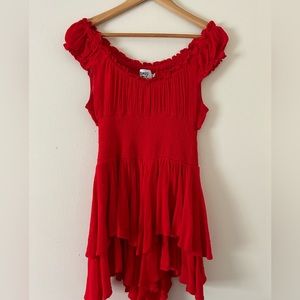 Princess Polly Love Galore Romper in red
